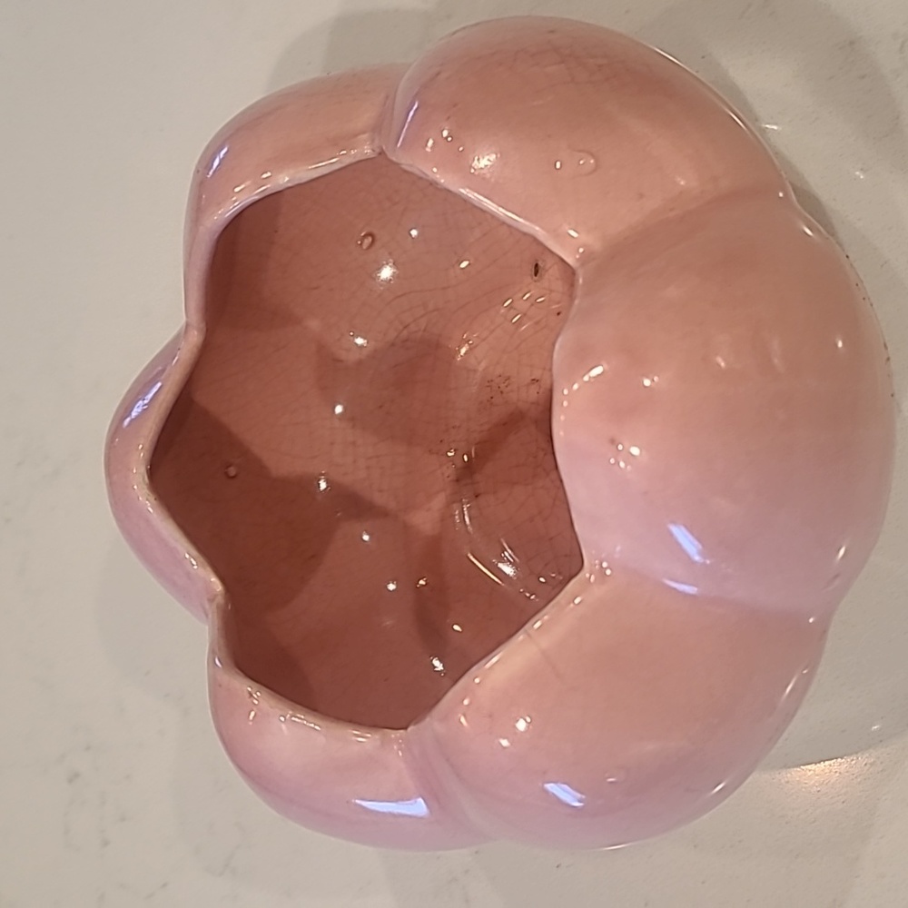 Pink Tulip Flower pottery bowl